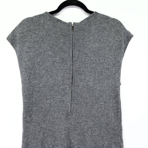 Bcbgmaxazria Wool Cashmere Sweater Dress Size Medium Cowl Neck Sleeveless Gray - Picture 8 of 11